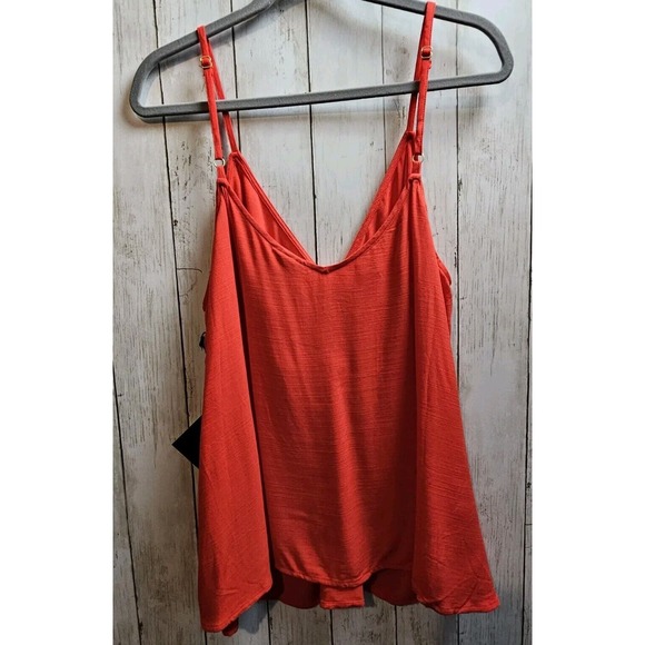 Ava & Viv Women's Tank top Cinched sleeveless sweetheart neck red size 1X - Picture 4 of 7